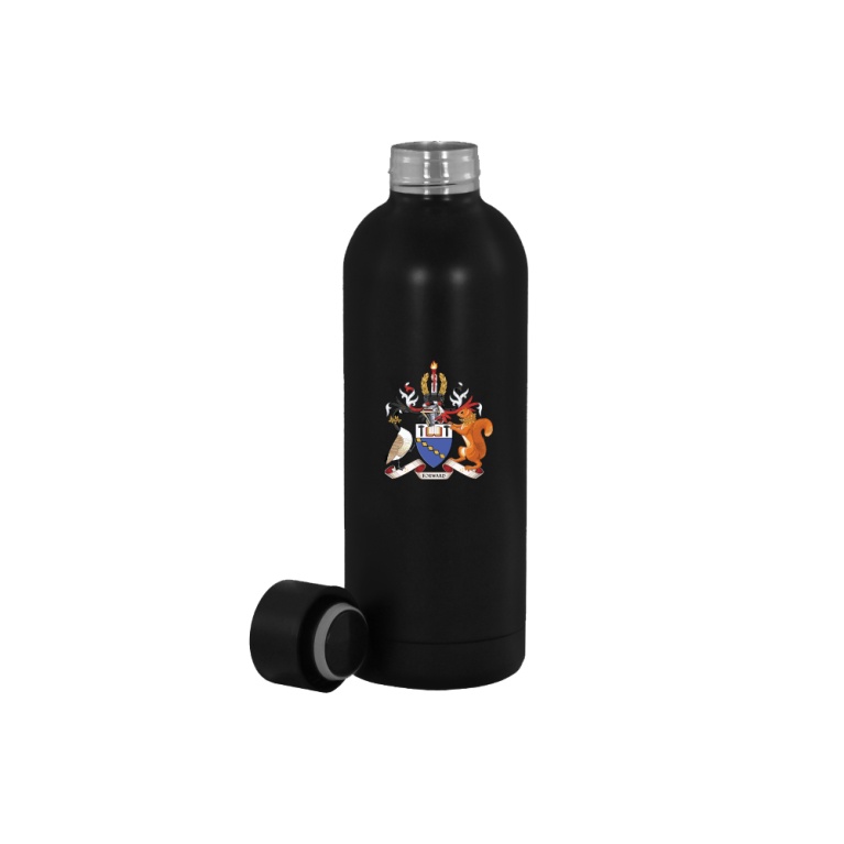 Aston University - Stainless Steel Bottle - Black - 500ML