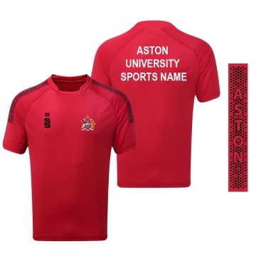 Aston University - Dual Games Shirt - Red - Unisex Fit