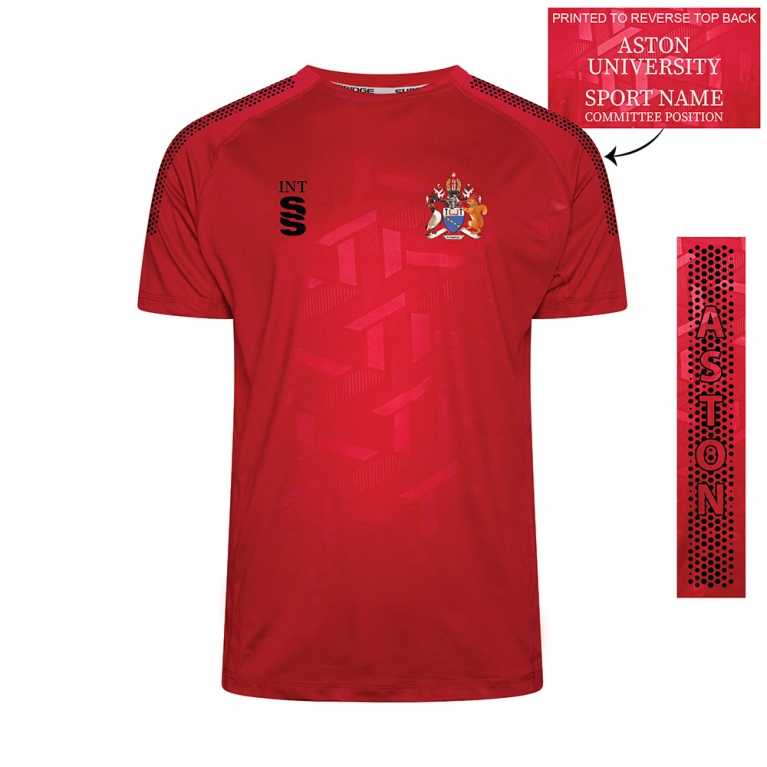 Aston University - Impact T-Shirt - Red - Unisex Fit