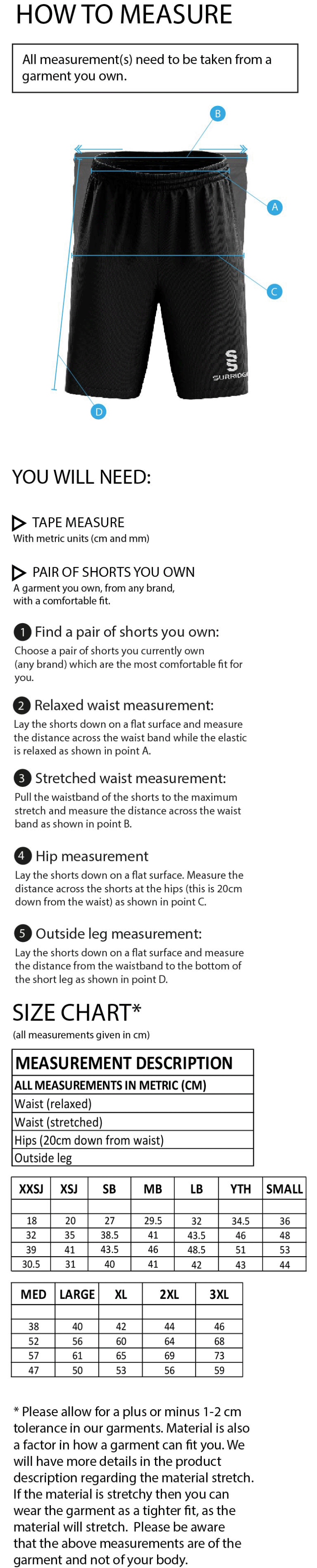Aston University - Fuse Short - Unisex Fit - Size Guide