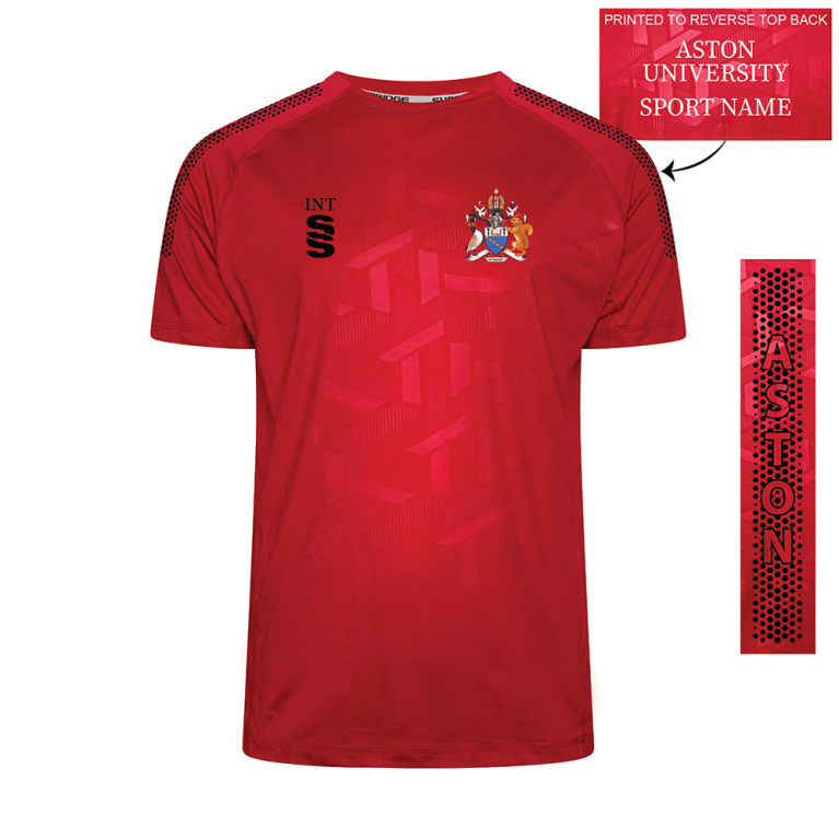 Aston University - Impact T-Shirt - Red - Unisex Fit